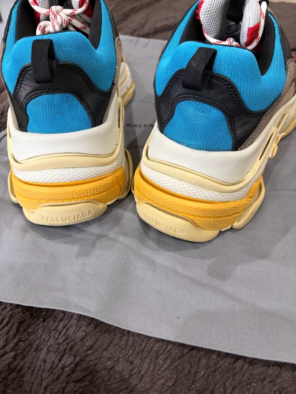 Balenciaga Chunky Triple S Sneakers in Red, Beige, Gray & Black - Picture 3 of 11